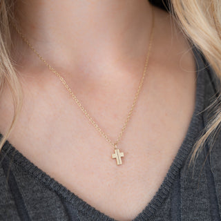 Mini 9ct Gold Cross Necklace