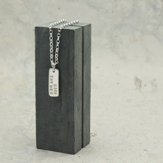 Personalised Bible Verse Tag Necklace