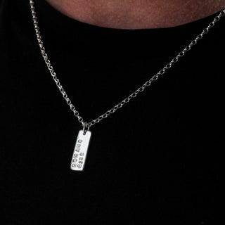Personalised Bible Verse Tag Necklace