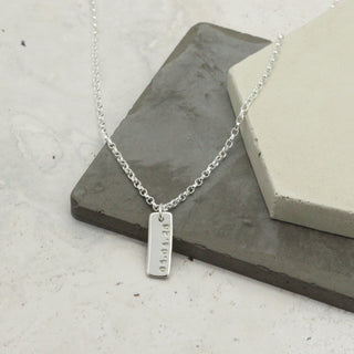 Personalised Date Silver Tag Necklace
