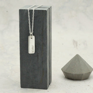 God is Greater G>^v Silver Tag Necklace