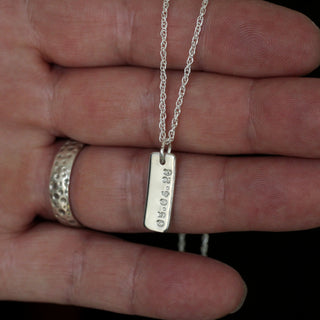 Personalised Date Silver Tag Necklace