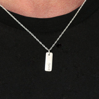 God is Greater G>^v Silver Tag Necklace