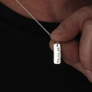 Personalised Date Silver Tag Necklace