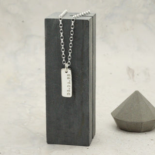Personalised Date Silver Tag Necklace