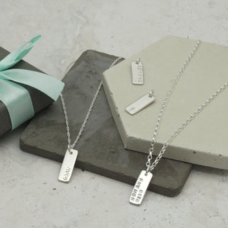 God is Greater G>^v Silver Tag Necklace