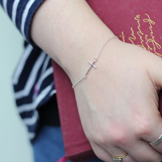 Sideways Cross Bracelet