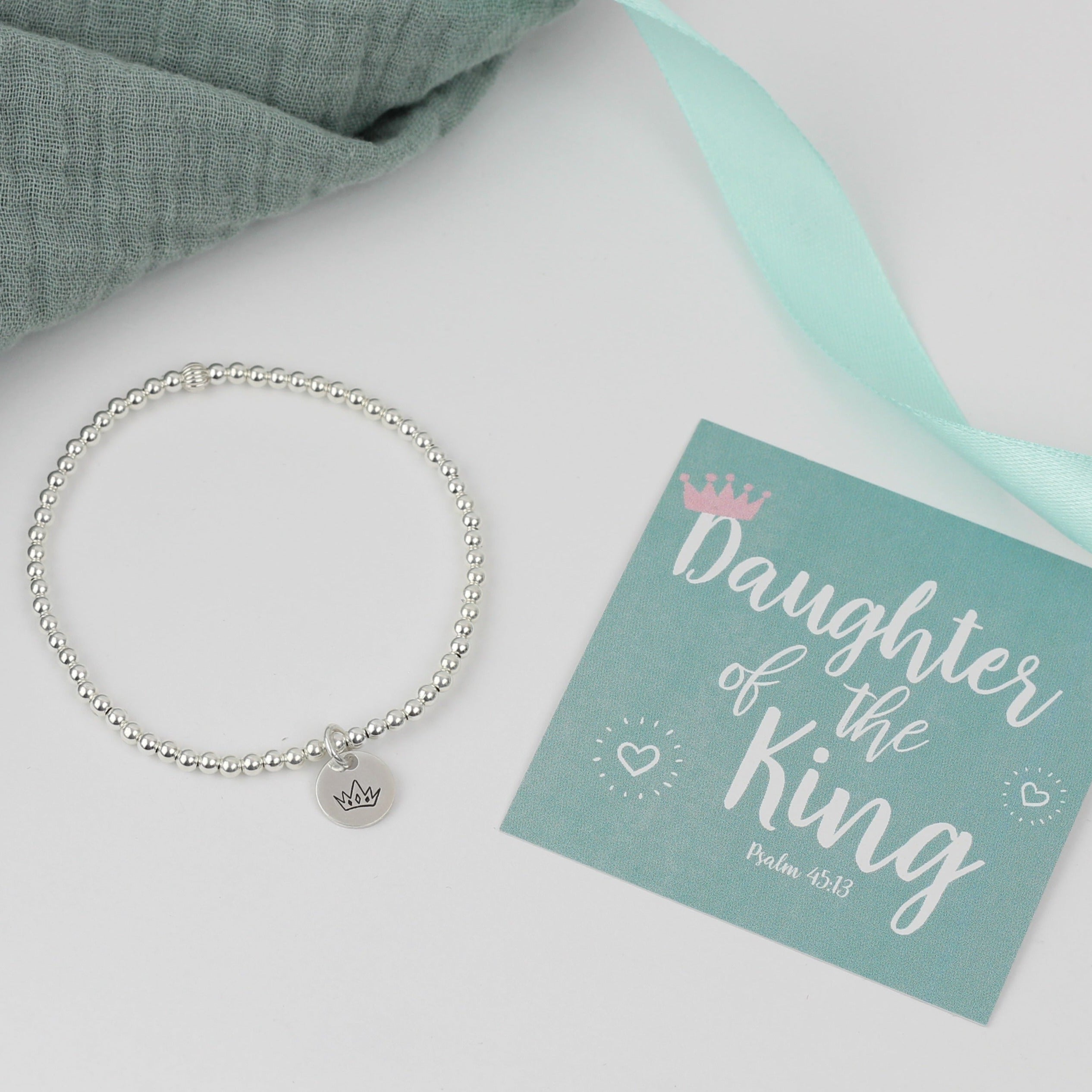 Crown Silver Bead Bracelet – Jordan Lily Designs