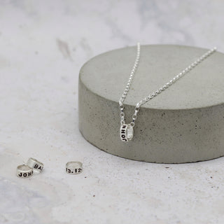 Personalised Bible Verse Ring Bead Necklace