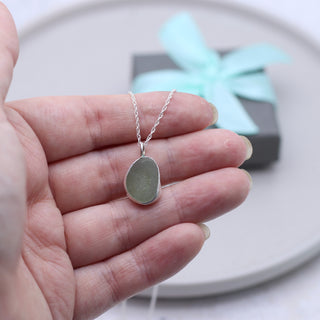Seafoam Green Sea Glass Pendant