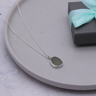 Seafoam Green Sea Glass Pendant