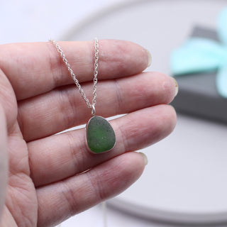 Emerald Green Sea Glass Pendant