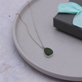 Emerald Green Sea Glass Pendant