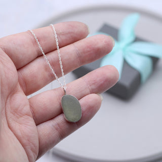 Light Grey Sea Glass Pendant