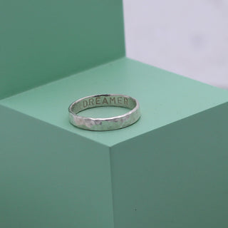 Secret Message Ring 'Dreamer' - Size O