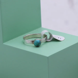 Turquoise Gemstone Ring - Size Q 1/2