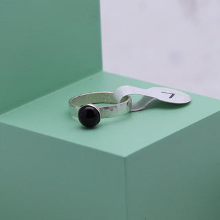 Onyx Gemstone Ring - Size K 1/2