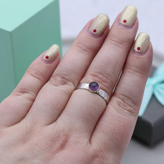 Amethyst Gemstone Ring - Size Q 1/2