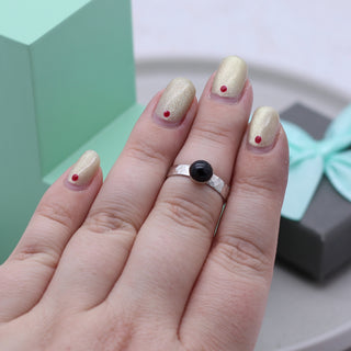 Onyx Gemstone Ring - Size K 1/2