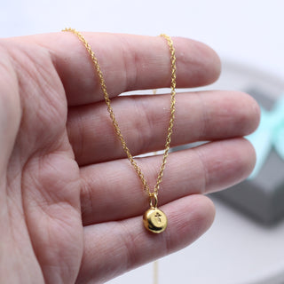 Gold Vermeil Cross Pebble Necklace