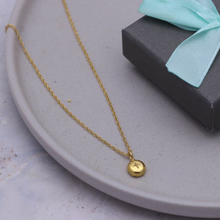 Gold Vermeil Cross Pebble Necklace