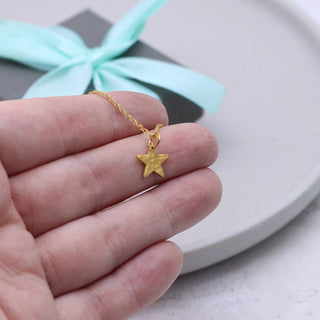 Gold Vermeil Tiny Star Necklace