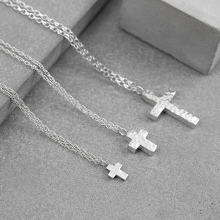Medium Oxidised Black Cross Necklace