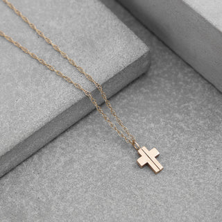 Mini 9ct Gold Cross Necklace