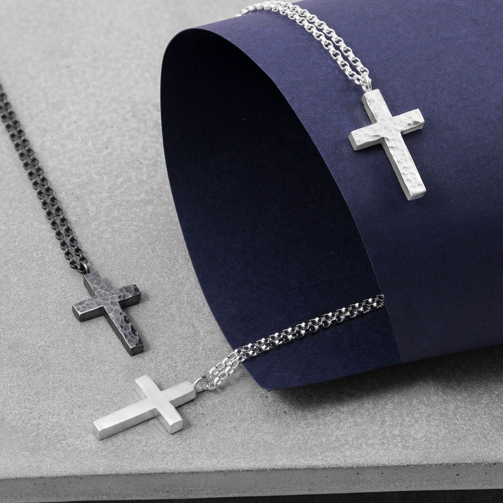 Large Oxidised Black Cross Necklace – Jordan Lily Designs