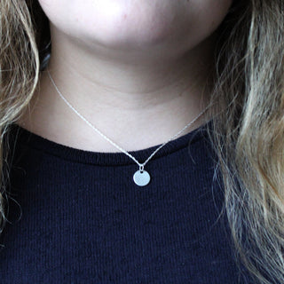Silver Plain Disc Pendant
