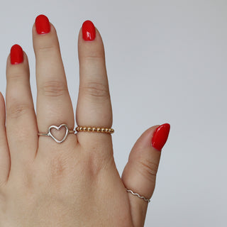 Gold Bead Stretch Ring