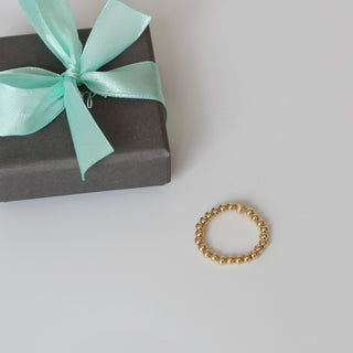 Gold Bead Stretch Ring