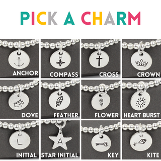 Individual Add-On Charms | Mini (7mm), Necklace (10mm), Star (10mm), Heart (8mm).