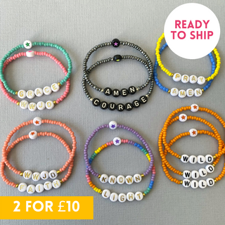 SIZE SMALL (6") | Ready-To-Ship Colourful Bead Bracelets