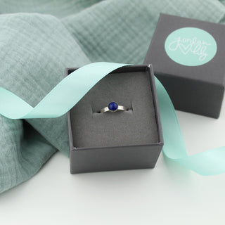 Silver Lapis Lazuli Gemstone Ring