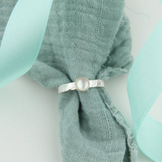 Silver Mother of Pearl Gemstone Ring