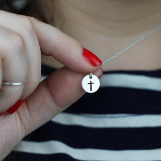 Simple Silver Cross Necklace