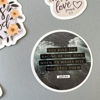 You Rule the Raging of the Seas - Waves Vinyl Sticker