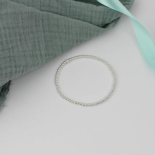 Plain Silver Bead Bracelet