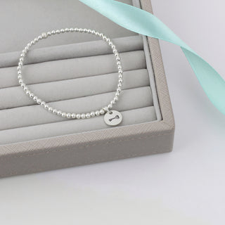 Key Silver Bead Bracelet