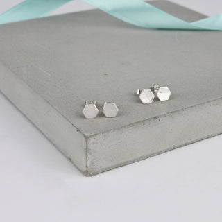 Hexagon Stud Earrings