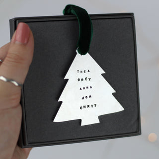 Family Names Personalised Tree Decoration