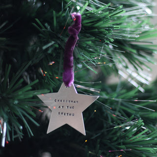 Christmas at the Smiths | Personalised Surname Tree Decoration