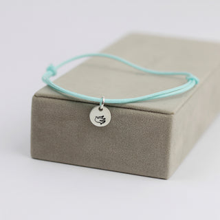 Cord Anklet with Sterling Silver Charm
