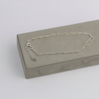 Double Layer Silver Anklet