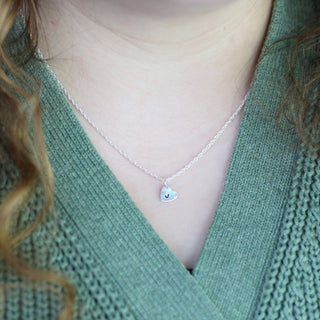 Tiny Heart Initial Necklace