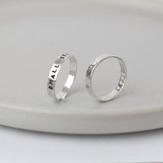 Small Steps Stamped Ring