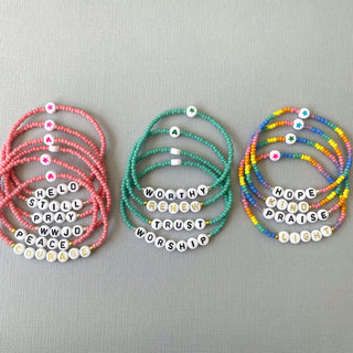 SIZE MEDIUM (7") | Ready-To-Ship Colourful Bead Bracelets