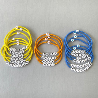 SIZE MEDIUM (7") | Ready-To-Ship Colourful Bead Bracelets