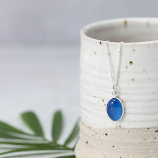 Blue Onyx Gemstone Necklace